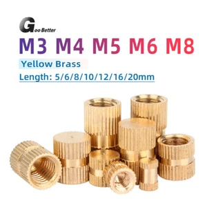 M3 M4 M5 M6 M8 Brass Melt Injection Moulding Knurl Insert Nut Solid Embedded Nut - Picture 1 of 57