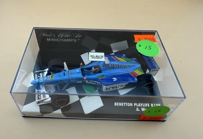 Minichamps F1 Benetton Playlife B199 #10 Alexander Wurz 1999 1/43 430 990010 - Image 1 of 4