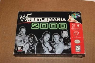 Wrestlemania 2000 N64 Cartucho Nintendo con Caja y Protector Plástico PET Foto 1 de 4