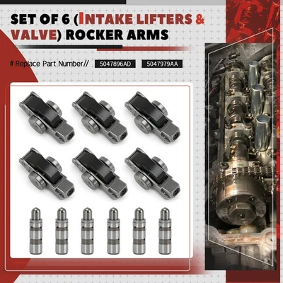 For 16-24 Jeep Grand Cherokee 3.6L Intake Valve Lifter and Rocker Arms 5047979AA Foto 1 de 4