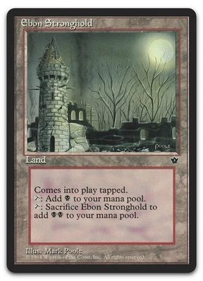 Ebon Stronghold (LP) Fallen Empires FEM Magic MTG - Image 1 of 2