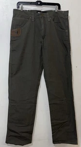 Wrangler Riggs Work Pants Men 34 x 34 Green Ripstop Technician Relaxed NEW - Picture 1 of 13