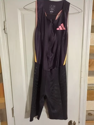 Size L / M Men Adidas Pro Elite Rheon Sleeveless Speedsuit Running Purple IN1132 - Image 1 of 4