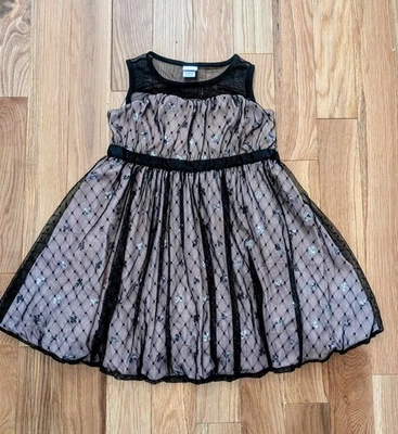 Harajuku Mini For Target Black Tulle Bubble Dress With Silver Sequins Size L... - Image 1 of 4