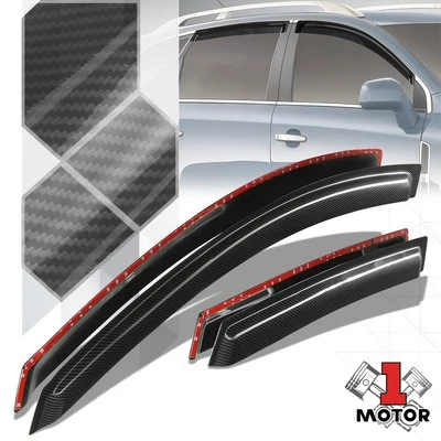 3M Glossy Black 4 Window Visors Sun Rain Guard Vent Shade for 08-10 Saturn Vue - Image 1 of 4