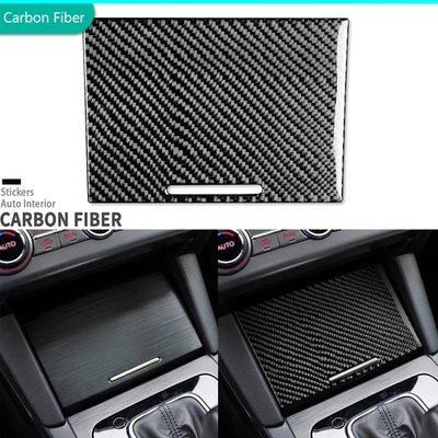 Cubierta de panel de almacenamiento de consola de fibra de carbono real para Subaru Legacy Outback 2015-19 Foto 1 de 4