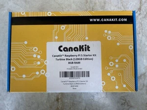 CanaKit Raspberry Pi 5 Starter Kit - Turbine Black (128GB Edition) 8GB RAM - NIB - Picture 1 of 2