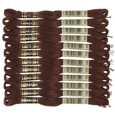 DMC 6-Strand Embroidery Cotton Floss, Very Dark Coffee Brown - Image 1 of 4