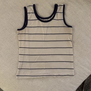 Buster Brown Boys Striped Tank Top Size 10 Vintage 1970s Polyester Cotton Tank - Picture 1 of 3