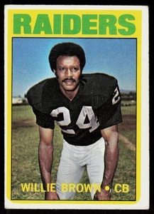 1972 Topps Willie Brown #28 FOOTBALL CARD Oakland Raiders - Picture 1 of 2
