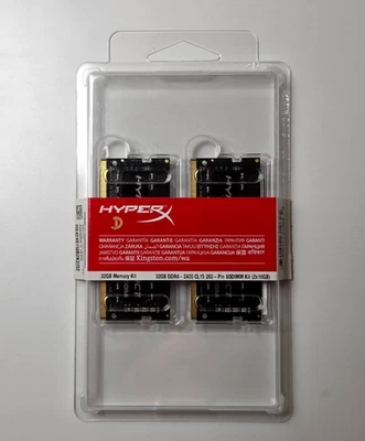 Kingston HyperX 32GB (2x16GB) SoDIMM DDR4-2400 1Rx8 CL15 Memory HX424S15IB2K2/32 - Image 1 of 4