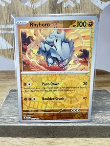 Rhyhorn 111/165 Common Scarlet & Violet 151 Eng Pokemon TCG Reverse Holo NM - Picture 1 of 6
