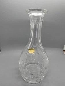 *VINTAGE* Atlantis Crystal Carafe 9" Lead Crystal, Hand Blown and Cut, Portugal - Picture 1 of 5