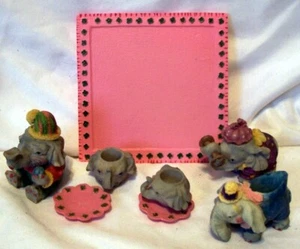 Juego de té vintage mini circo elefantes colección 1994 importaciones populares completo  - Imagen 1 de 2