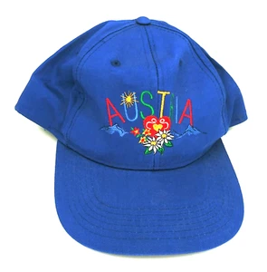 Gorra de béisbol Austria suave lavada azul algodón snapback para hombre y mujer - Imagen 1 de 6