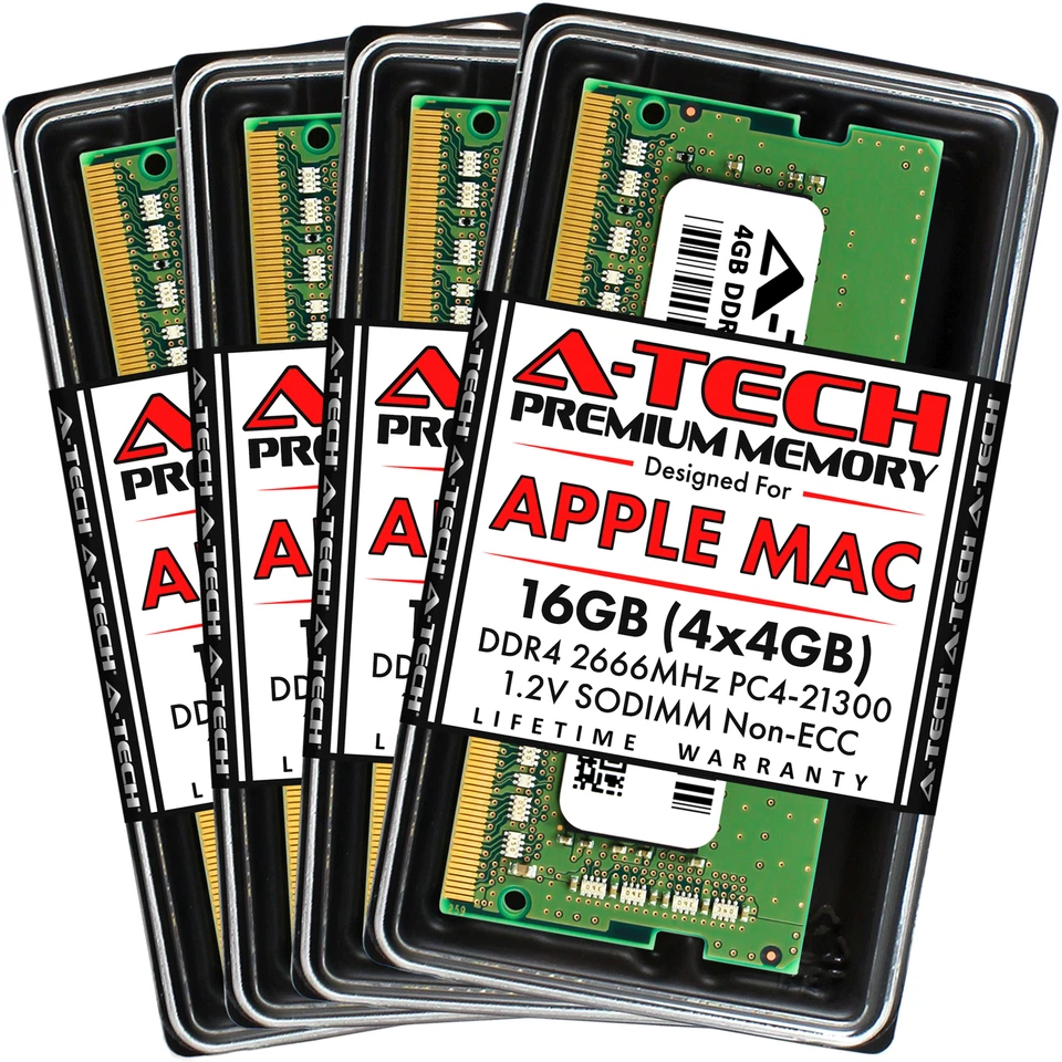 16GB Kit 4 x 4GB DDR4 2666 2667 Mac Memory RAM for APPLE iMac Late 2020 A2115 5K - Image 1 of 4