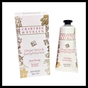 Crabtree & Evelyn Ginger Spice Hand Therapy Cream 3.5 oz Moisturizing NEW - Picture 1 of 11