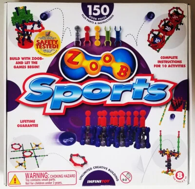 Infinitoy ZOOB SPORTS 150 piece BUILDING SET + balls, foam pads + *sealed - Image 1 of 4