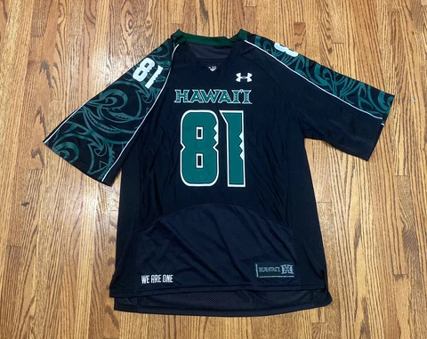 Hawaii Rainbow Warriors Under Armour NCAA College Football Jersey #81 Medium UH Cover