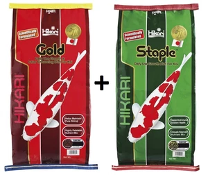 20 kg Original HIKARI® Koifutter 10kg Staple + 10kg Gold Large Pellet 7,8mm