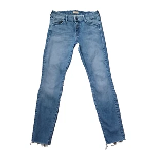 Mother Jeans Womens 27 Blue The Looker Ankle Fray Fingerprints And Muddy Feet - Picture 1 of 18