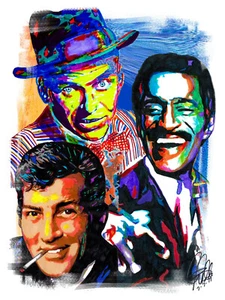 Rat Pack Frank Sinatra Sammy Davis Jr Dean Martin Poster Print Wall Art 8.5x11 - Picture 1 of 6