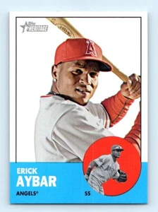 2012 Topps Heritage Erick Aybar Los Angeles Angels #167 - Picture 1 of 2