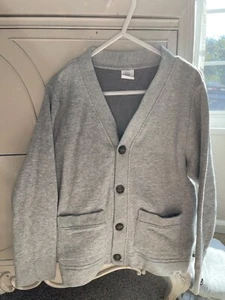 gap kids boys gray button up cotton cardigan sweater shirt - Picture 1 of 3