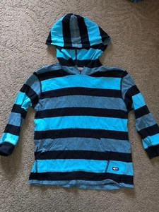 Point Zero Jungen S/4 Aqua und Navy Blau Kapuzen Pullover Shirt Langarm - Bild 1 von 7