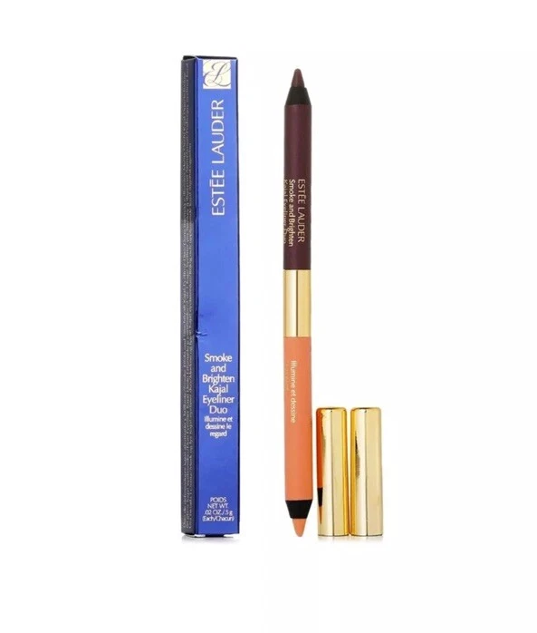 Estee Lauder Smoke & Brighten Kajal Eyeliner Duo 02 BORDEAUX / IVORY - New - Image 1 of 1