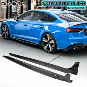 Carbon Seitenschweller Seitenleisten Schweller Ansätze Für Audi A5 S5 2020-2021 - Picture 1 of 12