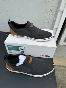 Xtratuf Men s Canvas Sharkbyte Deck Shoe - Black - Picture 1 of 5