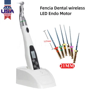 Dental Wireless Endodontic 16:1 LED Endo Motor/ 6pcs Endo Rotary File 21MM - Picture 1 of 25