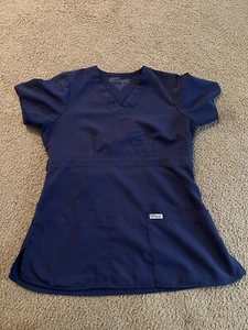 Top donna scollo a V Greys Anatomy by Barco - taglia S (blu navy) scrub medico - Foto 1 di 3