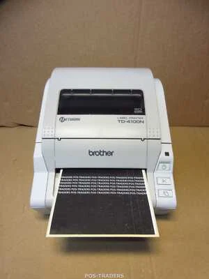 Brother TD-4100N USB LAN Thermal 300Dpi Barcode 102mm Label Printer PRINTS LINES - Bild 1 von 4