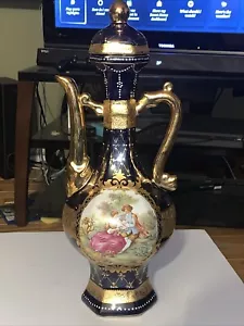 Vintage Kobalt riesig blau & gold Fragonard Ewer Limoges VR China - Bild 1 von 15