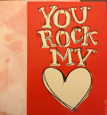 You Rock My Heart, Happy Valentines Day, Greeting Card - Image 1 of 3