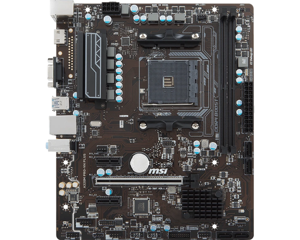 Placa Base MSI A320M PRO-VH PLUS AMD Socket AM4 DDR4 VGA HDMI USB3.1 RAID SATA6 - Imagen 1 de 1