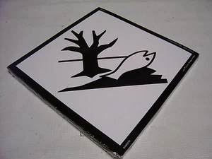 50 LOT Environmentally Hazardous Placard Vinyl Sign Environmental Hazard 10.75 - Picture 1 of 2
