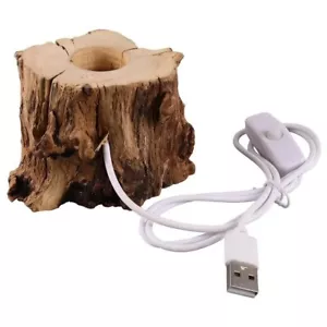 Soporte de luz de esfera de cristal base de madera pantalla LED redondo soporte de vidrio oficina - Imagen 1 de 24