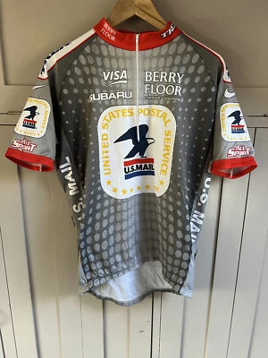 Nike USPS Visa Berry Floor men's vintage 2003 cycle jersey | Grey/White | XL | - Image 1 of 4