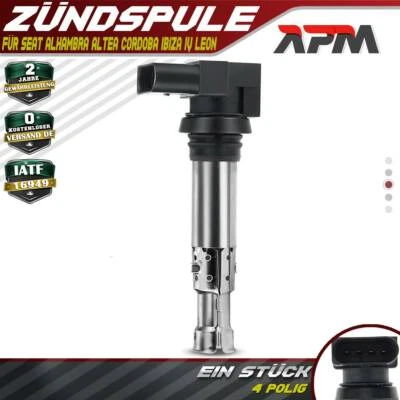Zündspule für VW Golf V VI Polo Jetta 3 Bora Audi A3 8P Skoda Fabia 1.2-1.6L - Bild 1 von 4