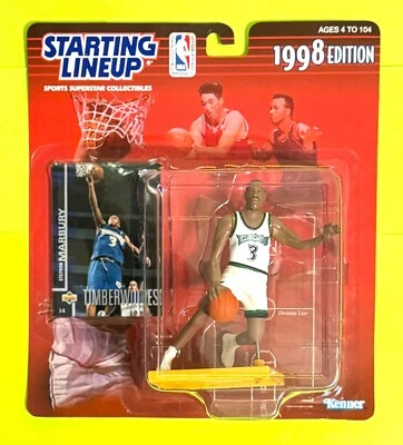 1998 Starting Lineup Stephon Marbury Minnesota Timberwolves Georgia CBA Vintage - Image 1 of 4