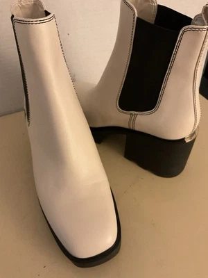 Botas Michael Kors Mujer Cuero Marfil Plataforma Tacón Chelsea Talla 10 Euro 41 Foto 1 de 4
