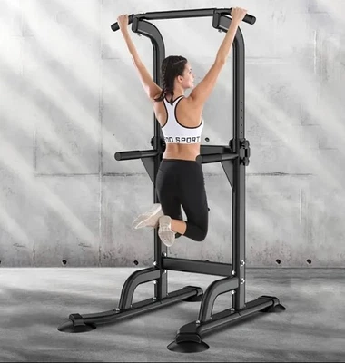 Pull Up Bar Power Tower Dip Station Workout Adjustable Heavy Duty for Home Gym - Image 1 of 4