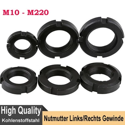 Nutmutter Wellenmutter Stoppmuttern DIN 981 Links / Rechts Gewinde M10 Bis M220 - Bild 1 von 4