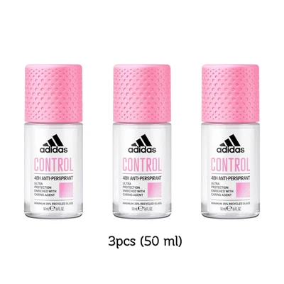 X3 Adidas Roll-On Desodorante Control para Mujer 50ml – 48h Protección contra Sudor y Olores - Imagen 1 de 4
