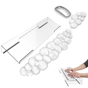 Gel Cloud Tastatur und Maus Handballenauflage Set Transparent Acryl Neigbar Computer... - Bild 1 von 7