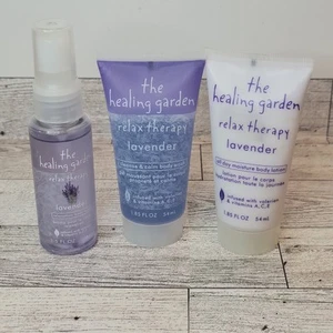 Travel Size Set The Healing Garden Lavender Therapy Relaxation Bath Body 1.85oz - Picture 1 of 5