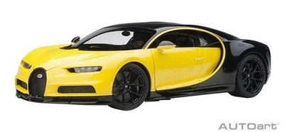 Nuova AUTOart 1/18 Bugatti Chiron 2017 Giallo/Nero Completa Mini Car 70994 - Immagine 1 di 4